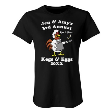 Kegs & Eggs Junior Fit Bella Sheer Longer Length Rib Tee