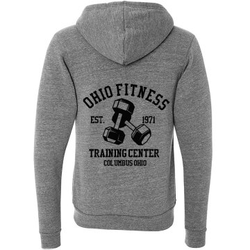 Gym Hoodie Unisex Canvas Triblend Zip Hoodie