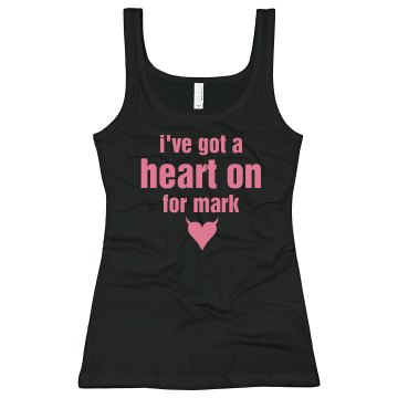 I've Got A Heart On... Junior Fit Bella Sheer Longer Length Rib Tank Top