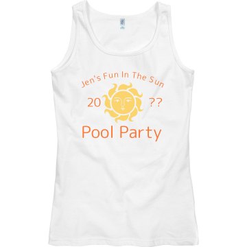 Fun In The Sun Junior Fit Bella Sheer Longer Length Rib Tank Top