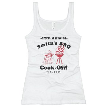 Annual Cook-Off Junior Fit Bella Sheer Longer Length Rib Racerback Tank Top