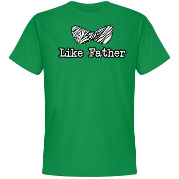 Like Father Zebra Bowtie Youth Gildan Ultra Cotton Crew Neck Tee