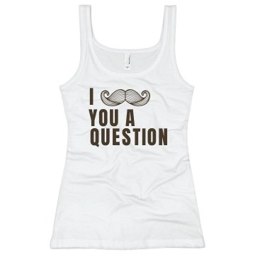 Mustache of Dark Pink Misses Bella Flowy Boxy Lightweight Crop Tank