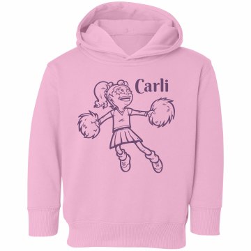 Little Carli's Cheer Hood Toddler Rabbit Skins Hooded Sweatshirt