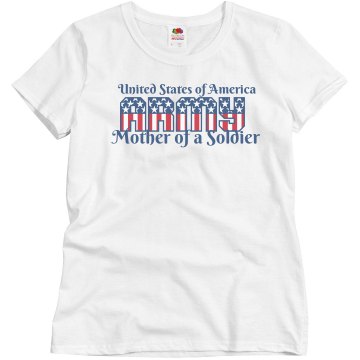 Mother Of A Soldier Misses Relaxed Fit Basic Gildan Ultra Cotton Tee