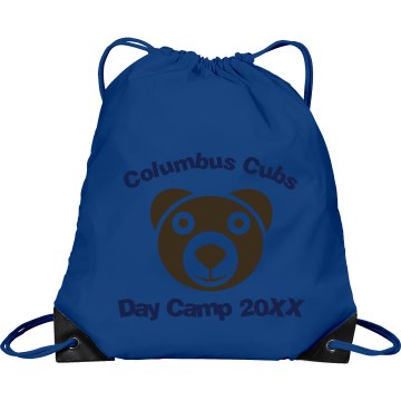 Cubs Day Camp Port & Company Drawstring Cinch Bag