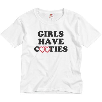 Girls Have Cooties Youth Anvil 3/4 Sleeve Raglan Baseball Tee