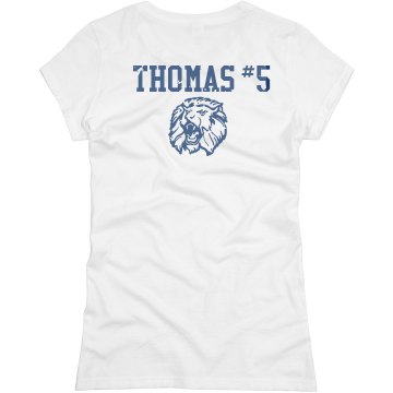 Football Cheer w/ Back Junior Fit Basic Bella Favorite Tee