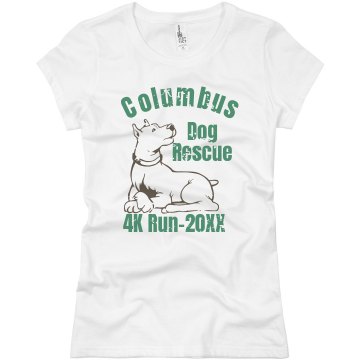 Dog Rescue Run Junior Fit Basic Bella Favorite Tee