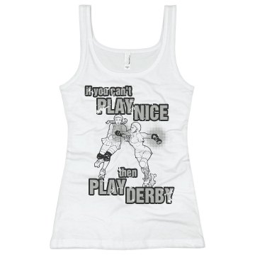 Distressed Derby Tank Junior Fit Basic Bella 2x1 Rib Tank Top