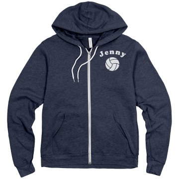 Custom Name V-Ball Hoody Unisex Gildan Heavy Blend Full Zip Hoodie