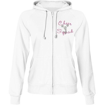 Cheer Squad w/ Back Junior Fit Bella Fleece Raglan Zip Hoodie