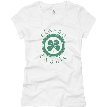 Classy Lassie Distressed Junior Fit Basic Bella Favorite Tee