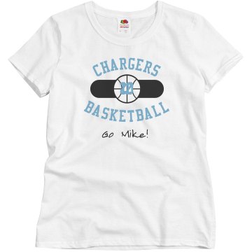 Basketball Fan Junior Fit Brightline 3/4 Sleeve Jersey Tee