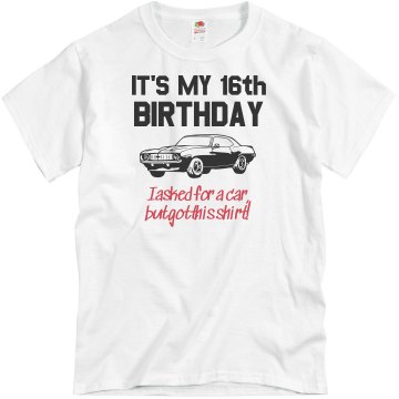 16th Birthday  Unisex Basic Gildan Heavy Cotton Crew Neck Tee