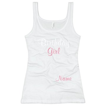 Birthday Girl 21 Junior Fit Bella Sheer Longer Length Rib Tank Top