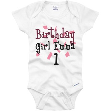 Birthday Girl Baby Infant Gerber Onesies
