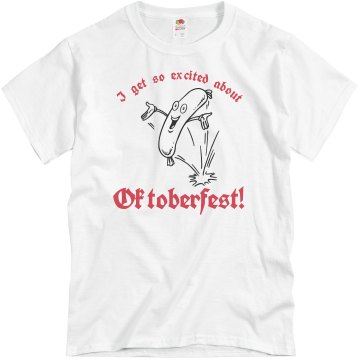 Excited About Oktoberfest Unisex Basic Gildan Heavy Cotton Crew Neck Tee