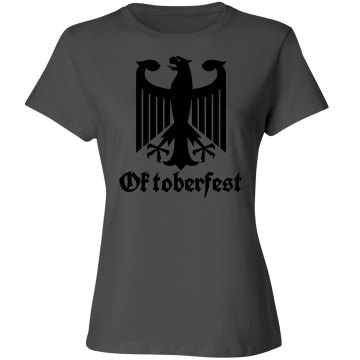Oktoberfest Eagle Junior Fit Bella Long Sleeve Crewneck Jersey Tee