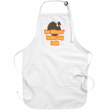 Turkey Day Apron Basic White Apron