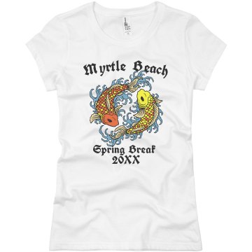 Myrtle Beach Spring Break Junior Fit Basic Bella Favorite Tee