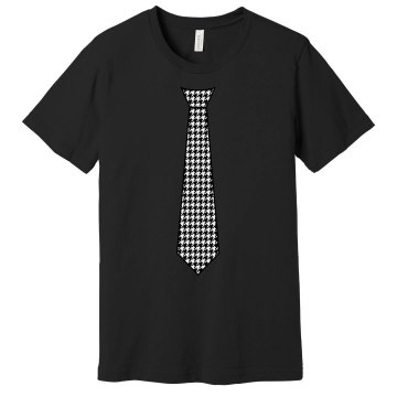 Houndstooth Tie Unisex Gildan Heavy Cotton Crew Neck Tee