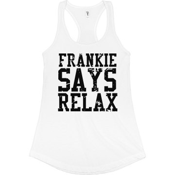 Frankie Says Relax Worn Junior Fit Bella Sheer Longer Length Rib Racerback Tank Top