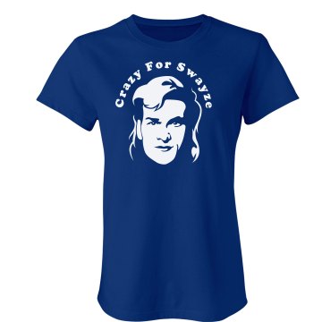 Crazy For Swayze Too Junior Fit Bella Sheer Longer Length Scoopneck Tee