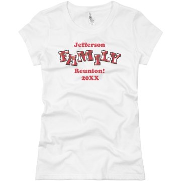 Jefferson Family Reunion Junior Fit Basic Bella Favorite Tee
