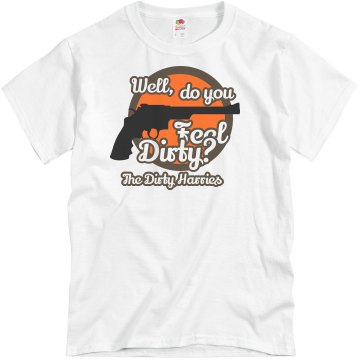 Dirty Harry Mud Run w/ Bk Unisex Gildan Heavy Cotton Crew Neck Tee