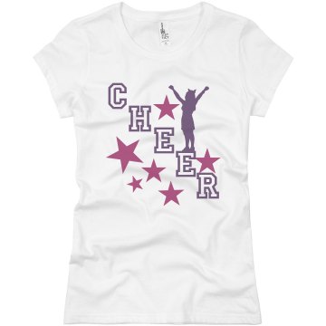 Cheer Stars Junior Fit Bella Sheer Longer Length Rib Tee