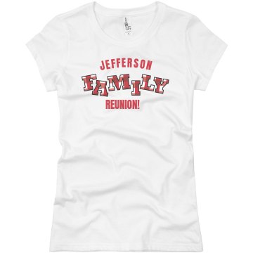 Family Reunion w/Back Junior Fit Basic Bella Favorite Tee