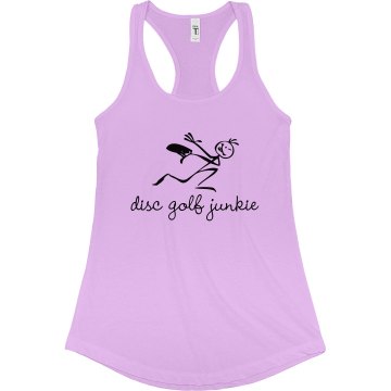 Disc Golf Junkies Junior Fit Bella Sheer Longer Length Rib Racerback Tank Top