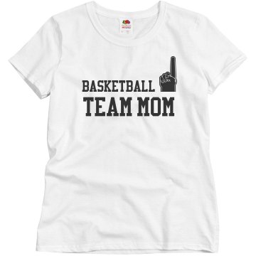 Basketball Mom Rhinestone Misses Relaxed Fit Basic Gildan Heavy Cotton Tee