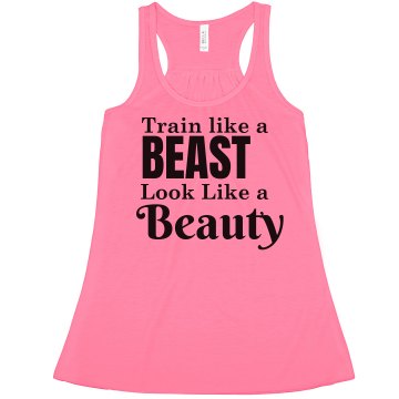 Train Like A Beast Misses American Apparel Neon Oversized Crop Tank