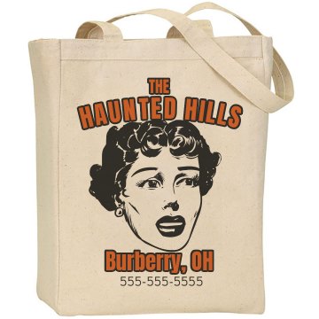 Halloween Haunted Hills Liberty Bags Canvas Tote