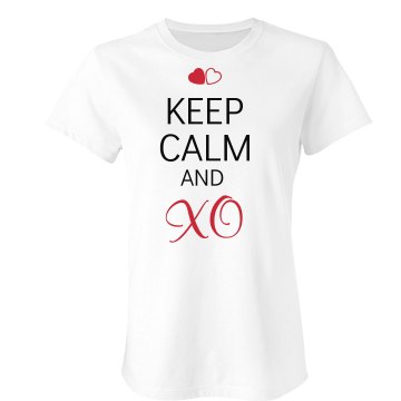 Keep Calm and XO Junior Fit Bella Sheer Longer Length Rib Tee