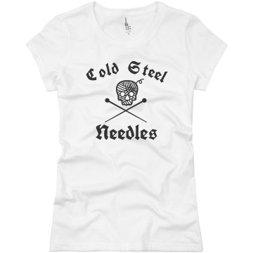 Cold Steel Needles Knit Junior Fit Basic Bella Favorite Tee