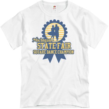 Fair Square Dance Champ Unisex Basic Gildan Heavy Cotton Crew Neck Tee
