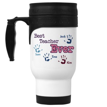 Best Teacher Ever Mug 14oz White Stainless Steel Travel Mug