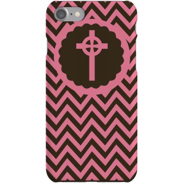 Pink Cross iPhone Case Plastic iPhone 5 Case Black