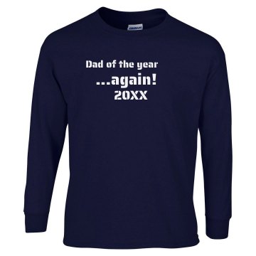 Dad Of The Year Unisex Gildan Heavy Cotton Long Sleeve Tee