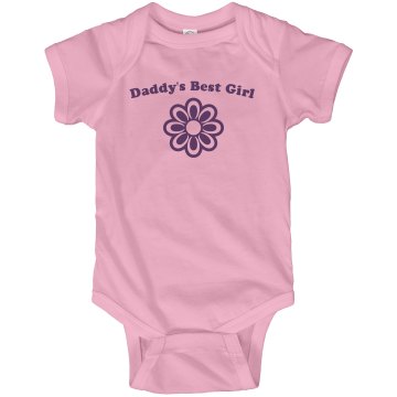 Daddy's Best Girl Infant Rabbit Skins Lap Shoulder Creeper