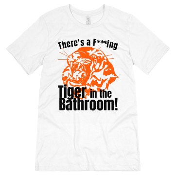 Bachelor Tiger Bathroom Unisex Canvas Jersey Tee
