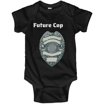 Future Cop Baby One Piece Infant Rabbit Skins Lap Shoulder Creeper