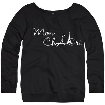 Mon Chéri Junior Fit Bella Triblend Slouchy Wideneck Sweatshirt