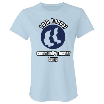 Community Theater Camp Junior Fit Bella Sheer Longer Length Rib Tee