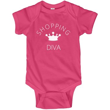 Shopping Diva Onesie Infant Rabbit Skins Lap Shoulder Creeper