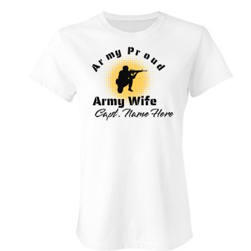 Army Wife Tee Junior Fit Bella Sheer Longer Length Rib Tee