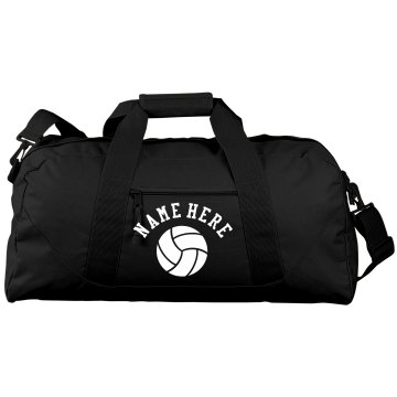 Custom Name Duffel Port & Company Large Square Duffel Bag